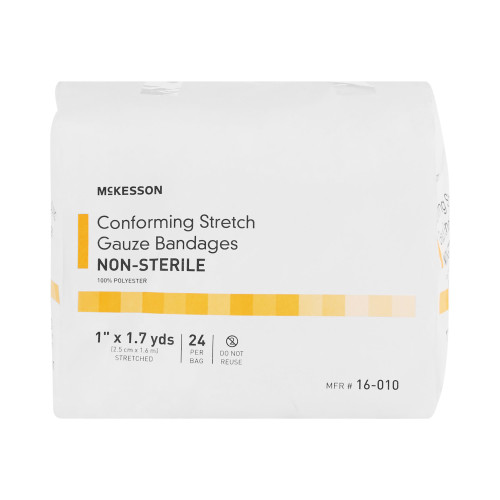McKesson Conforming Bandage 1 Inch X 1-7/10 Yard NonSterile 24 per Pack, 16-010, Case of 96