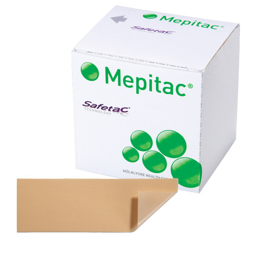 Mepitac Medical Tape Tan 3/4 X 118 Inch Silicone NonSterile, 298300, Pack of 1