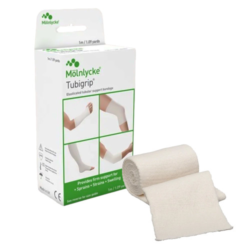 Tubigrip Elastic Tubular Support Bandage 3 Inch X 1 Yard Large Arm / Medium Ankle / Small Knee Pull On Natural NonSterile Size D Standard Compression, 1522, Box of 12