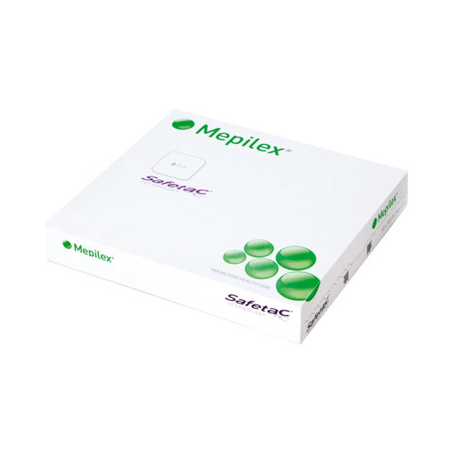 Mepilex Foam Dressing 4 X 8 Inch Without Border Film Backing Silicone Adhesive Rectangle Sterile, 294299, Case of 45