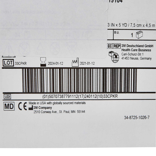 Cohesive Bandage 3M Coban LF 3 Inch X 5 Yard Standard Compression Self-adherent Closure Tan NonSterile 2083 Each/1 2083 3M 388424_EA