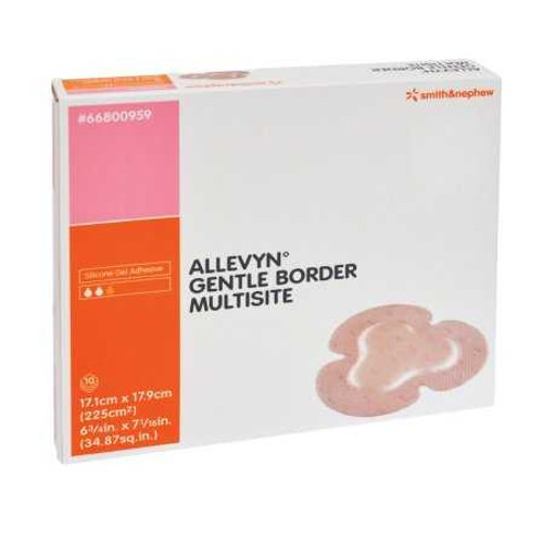 Silicone Foam Dressing Allevyn Gentle Border 6-3/4 X 7-5/8 Inch Trefoil Adhesive with Border Sterile 66800959 Box/10 66800959 UNITED / SMITH & NEPHEW 784969_BX