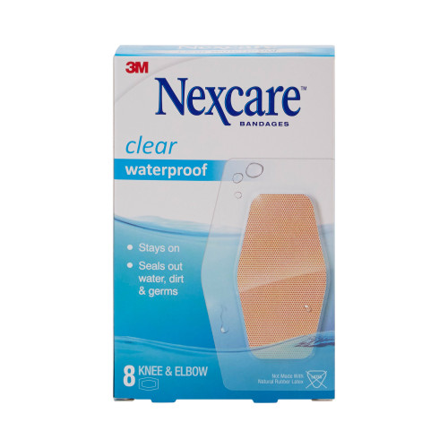 Nexcare Waterproof Waterproof Adhesive Strip Plastic Sheer 2-3/8 X 3-1/2 Inch Sterile, 581-08, Box of 8