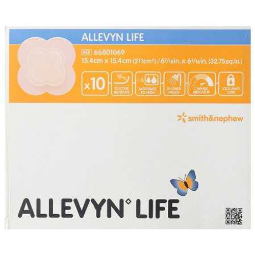 Silicone Foam Dressing Allevyn Life 6.06 X 6.06 Inch Quadrilobe Adhesive with Border Sterile 66801069 Case/60 UNITED / SMITH & NEPHEW 834487_CS Silicone Foam Dressing Allevyn Life 6.06 X 6.06 Inch Quadrilobe Adhesive with Border Sterile 66801069 Case/60 UNITED / SMITH & NEPHEW 834487_CS