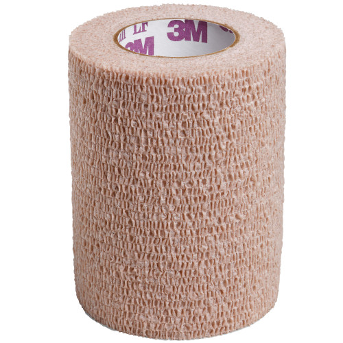 Cohesive Bandage 3M Coban LF 3 Inch x 5 Yard Self-Adherent Closure Tan NonSterile Standard Compression 2083 Case of 24