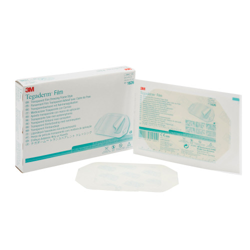 3M Tegaderm Transparent Film Dressing 4 X 4-3/4 Inch Frame Style Delivery Rectangle Sterile, 1626, Case of 200
