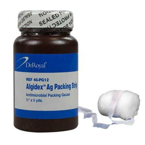 Packing Gauze Algidex Ag Woven Gauze .5 Inch X 5 Yard 46-PG12 Case/12 46-PG12 DE ROYAL INDUSTRIES 698368_CS Packing Gauze Algidex Ag Woven Gauze .5 Inch X 5 Yard 46-PG12 Case/12 46-PG12 DE ROYAL INDUSTRIES 698368_CS