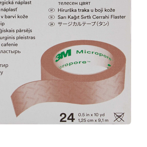 Medical Tape 3M Micropore Skin Friendly Paper 1/2 Inch X 10 Yard NonSterile 1533-0 Case/240 1533-0 3M 5838_CS