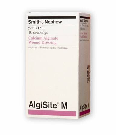 AlgiSite M Alginate Dressing 3/4 X 12 Inch Rectangle, 59480400, Case of 60