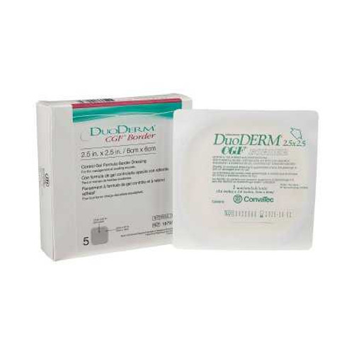 Hydrocolloid Dressing DuoDERM CGF 2-1/2 X 2-1/2 Inch Square Sterile 187970 Box/5 187970 CONVA TEC 199212_BX