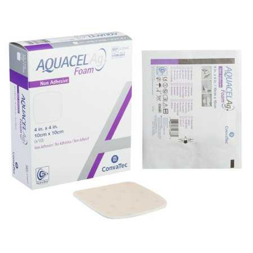 Foam Dressing with Silver Aquacel Ag 4 X 4 Inch Square Sterile 420642 Box/10 420642 CONVA TEC 849029_BX