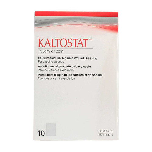 Calcium Alginate Dressing Kaltostat 3 X 4.75 Inch Rectangle Calcium Alginate Sterile 168212 Each/1 168212 CONVA TEC 192150_EA
