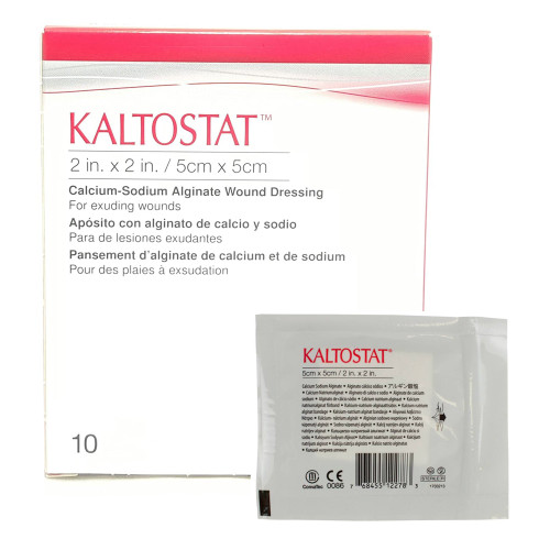 Kaltostat Alginate Dressing 2 X 2 Inch Square, 168210, Box of 10