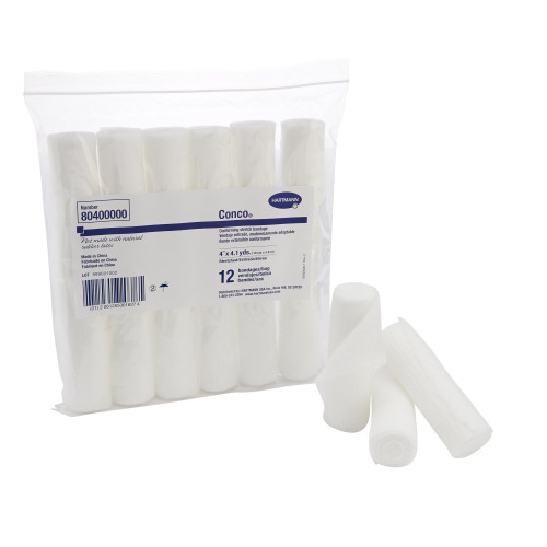 Conco Conforming Bandage 4 Inch X 4-1/10 Yard 1-Ply NonSterile 12 per Pack, 80400000, Box of 12