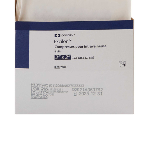 I.V. / Drain Split Dressing Excilon Gauze 2 X 2 Inch Square Sterile 7087 Box/70 KENDALL HEALTHCARE PROD INC. 453951_CT