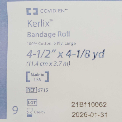 Fluff Bandage Roll Kerlix Gauze 6-Ply 4-1/2 Inch X 4-1/10 Yard Roll Sterile 6715 Case/100 6715 KENDALL HEALTHCARE PROD INC. 10173_CS