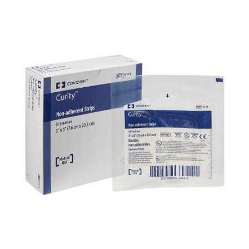 Oil Emulsion Impregnated Dressing Curity 3 X 8 Inch Mesh / Knitted Fabric Oil Emulsion Blend Sterile 6113 Box/24 6113 KENDALL HEALTHCARE PROD INC. 215607_BX