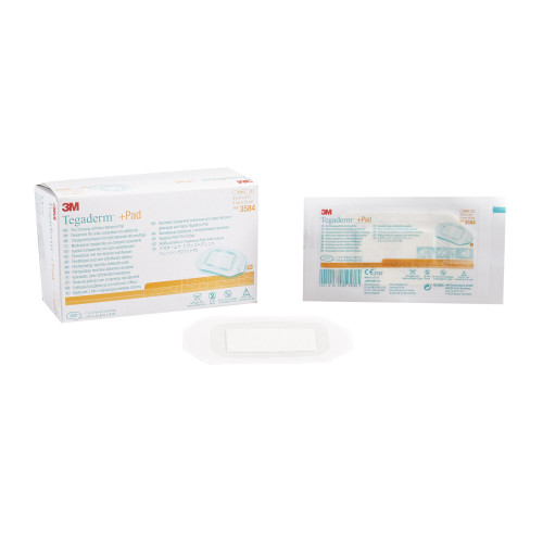 3M Tegaderm Transparent Film Dressing with Pad 2-3/8 X 4 Inch Frame Style Delivery Rectangle Sterile, 3584, Box of 50