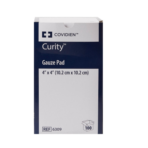 Curity Gauze Sponge 4 X 4 Inch 12-Ply Sterile 1 per Pack, 6309, Carton of 100