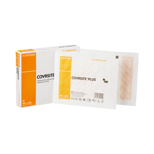 COVRSITE Plus Composite Dressing 4 X 4 Inch Square NonSterile Film Backing, 59715000, Box of 10