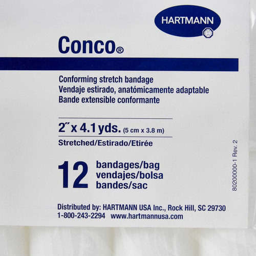 Conforming Bandage Conco Polyester 2 Inch X 4-1/10 Yard Roll NonSterile 80200000 BG/12 80200000 HARTMAN USA, INC. 778836_BG