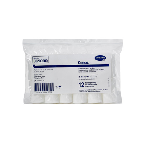 Conco Conforming Bandage 2 Inch X 4-1/10 Yard 1-Ply NonSterile 12 per Pack, 80200000, Bag of 12