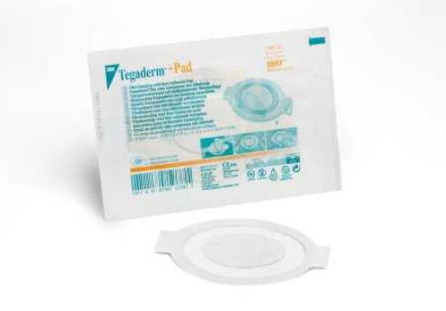 Composite Dressing Adhesive 3M Tegaderm 3-1/2 X 4-1/8 Inch Film 1 X 2-3/8 Inch Pad Sterile 3587 Box/25 3587 3M 318722_BX