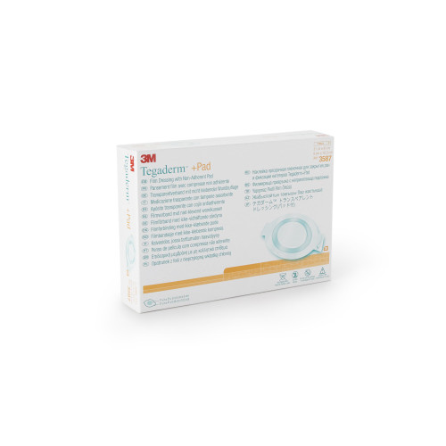 3M Tegaderm Transparent Film Dressing with Pad 3-1/2 X 4 Inch Frame Style Delivery Rectangle Sterile, 3587, Box of 25