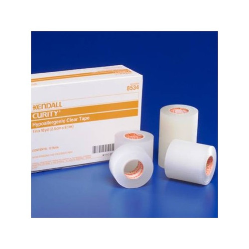 Kendall Hypoallergenic Clear Medical Tape Transparent 1/2 in X 10 yd Plastic, 8533C, Sample Pack of 1