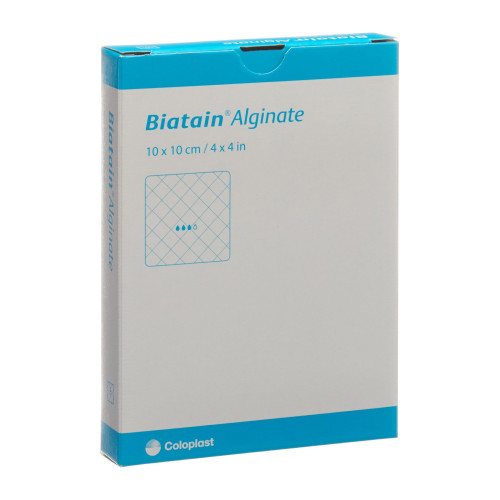 Biatain Alginate Dressing 4 X 4 Inch Square, 3710, Box of 10
