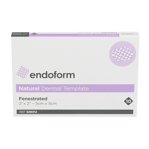 Endoform Natural  Fenestrated Collagen Dressing with ECM 2 X 2 Inch Fenestrated Square Sterile, 529312, Pack of 1