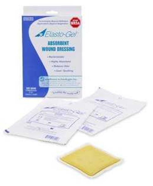 Hydrogel Wound Dressing Elasto-Gel™ Sheet 4 x 4 Inch Sheet Sterile DR8000 Box of 5 DR8000 Elasto-Gel™ 283606_BX