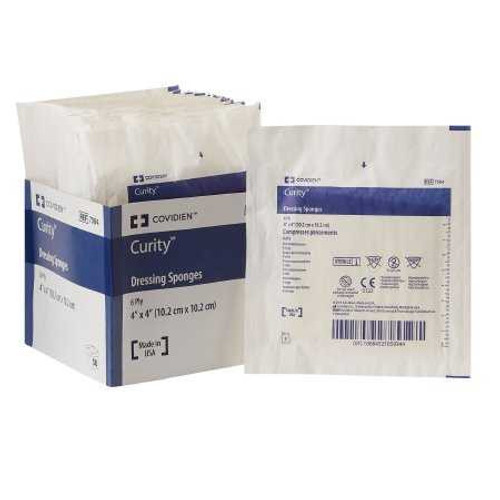 Nonwoven Sponge Curity™ 4 x 4 Inch 2 per Pack Sterile 6-Ply Square 7084- Carton of 25 7084 Curity™ 319263_CT