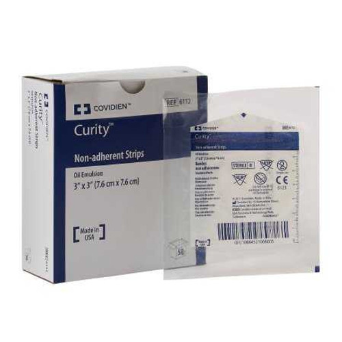 Oil Emulsion Impregnated Dressing Curity 3 X 3 Inch Mesh / Knitted Fabric Oil Emulsion Blend Sterile 6112 Each/1 6112 KENDALL HEALTHCARE PROD INC. 217297_EA