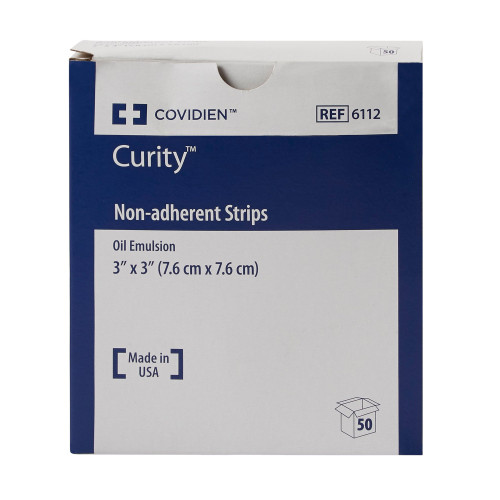 Curity Oil Emulsion Impregnated Dressing Square 3 X 3 Inch Sterile, 6112, Pack of 1