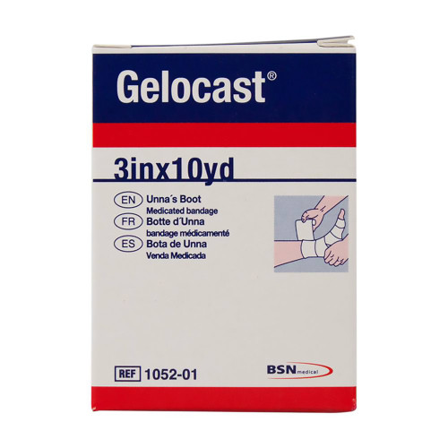 Gelocast Unna Boot Zinc Oxide / Calamine 3 Inch X 10 Yard, 01052, Pack of 1