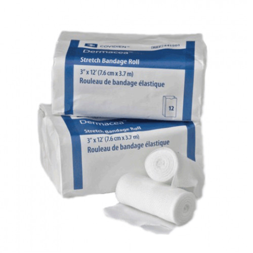 Dermacea Conforming Bandage 3 Inch X 4 Yard 1-Ply NonSterile 12 per Pack, 441501, Bag of 12