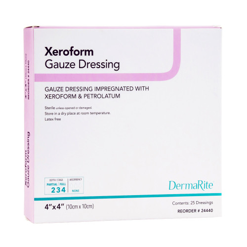 Xeroform Xeroform Petrolatum Impregnated Dressing Square 4 X 4 Inch Sterile, 24440, Pack of 1