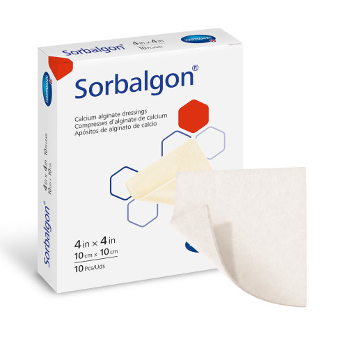 Sorbalgon Alginate Dressing 4 X 4 Inch Square, 49210001, Pack of 1