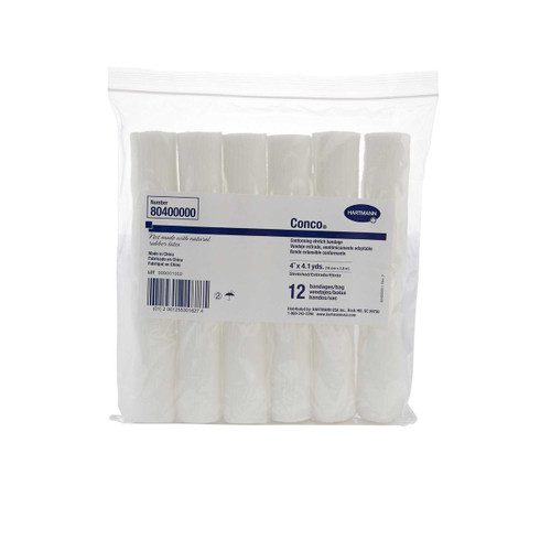 Conforming Bandage Conco Polyester 4 Inch X 4-1/10 Yard Roll NonSterile 80400000 Case/96 80400000 HARTMAN USA, INC. 403730_CS