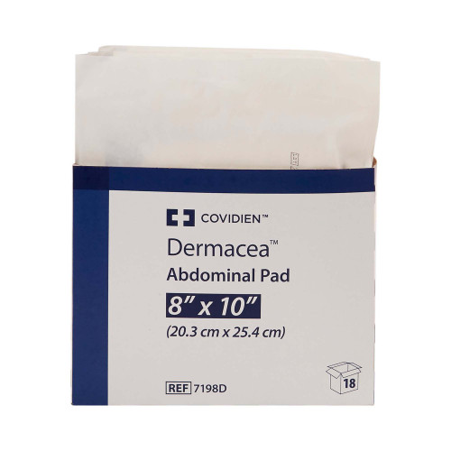 Dermacea Abdominal Pad 8 X 10 Inch Sterile 1 per Pack, 7198D, Case of 216