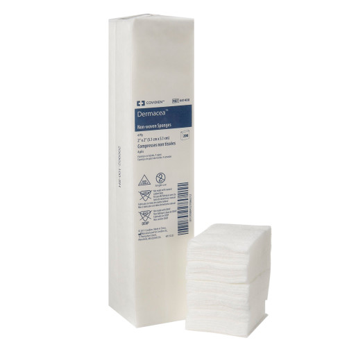 Dermacea Nonwoven Sponge 2 X 2 Inch 4-Ply NonSterile 200 per Pack, 441400, Bag of 200