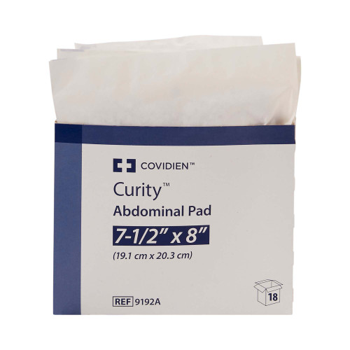 Curity Abdominal Pad 7-1/2 X 8 Inch Sterile 1 per Pack, 9192A, Case of 216