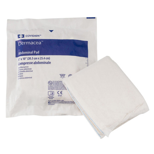 Dermacea Abdominal Pad 8 X 10 Inch NonSterile 432 per Case, 6198D, Case of 432