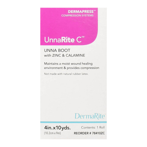 UnnaRite C Unna Boot Zinc Oxide / Calamine 4 Inch X 10 Yard, 78410ZC, Box of 1