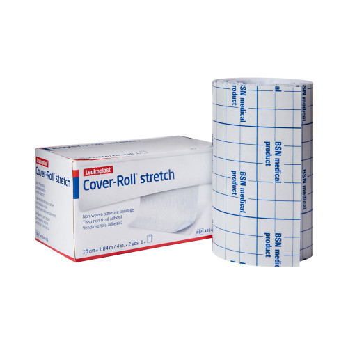 Cover-Roll Stretch Dressing Retention Tape with Liner White 4 Inch X 2 Yard Nonwoven Polyester NonSterile, 45548, Case of 12