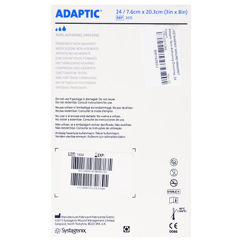 3M Adaptic Oil Emulsion Impregnated Dressing Rectangle 3 X 8 Inch Sterile, 2015, Case of 144