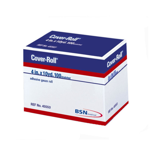 Cover-Roll Stretch Dressing Retention Tape with Liner White 4 Inch X 10 Yard Nonwoven Polyester NonSterile, 45553, Case of 12