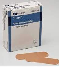 Curity Adhesive Strip Plastic Tan 1 X 3 Inch Sterile, 44114, Box of 50