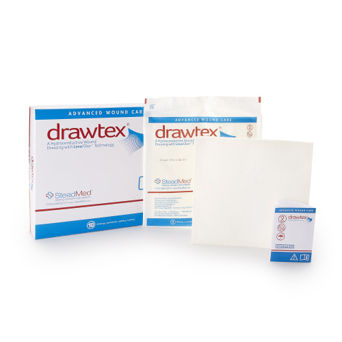 Drawtex Hydroconductive Wound Dressing 8 X 8 Inch Square, 00304, Box of 10